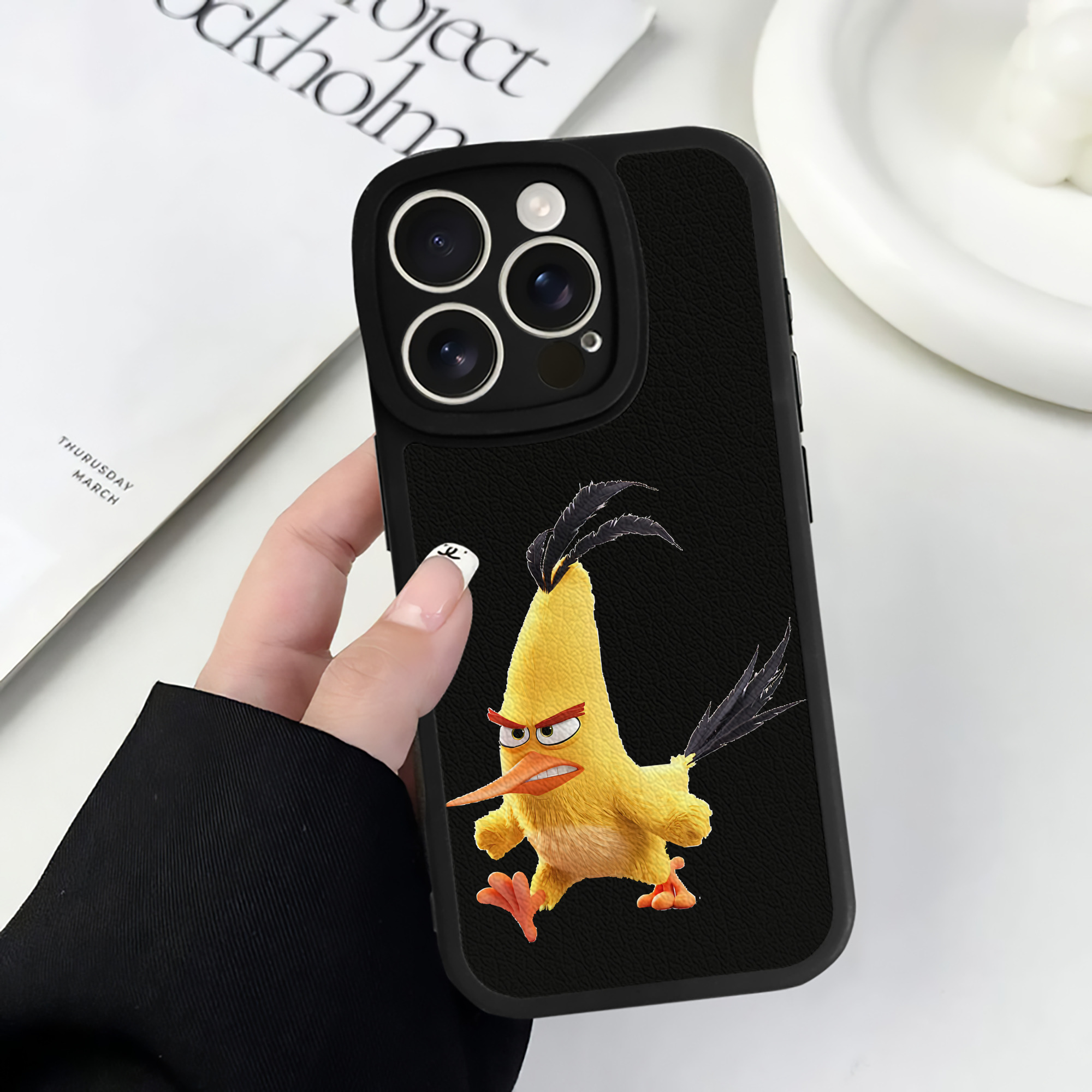 （画像用） Angry Birds アングリーバード 【iPhone 16シリーズ対応】シリコンスマホケース（レザー調） 材質：シリコン